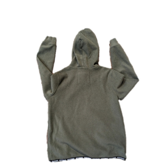ABERCROMBIE kids, fleece hoody, worn once, green,Sz 13/14 youth - Picture 3 of 8